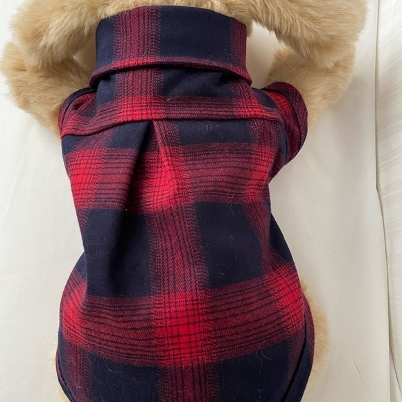 Pet Red & Navy Blue Light Flannel Shirt Jacket - Picture 1 of 9